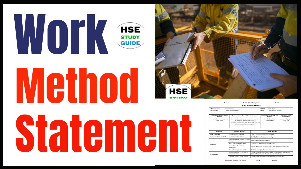 WMS - Work Method Statement || HSE STUDY GUIDE