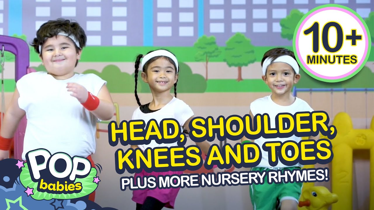Head Shoulders Knees And Toes + More Nursery Rhymes | Non-Stop Compilation | Pop Babies