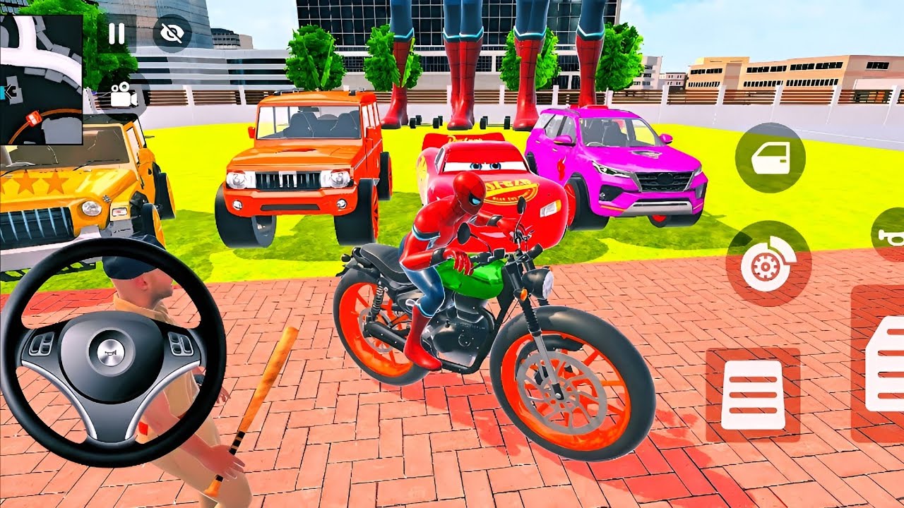 🥰 & Spiderman Super Bike Race Game 🦚 New MC Queen Car Simulator 3D Monster Police 😎 Android Game