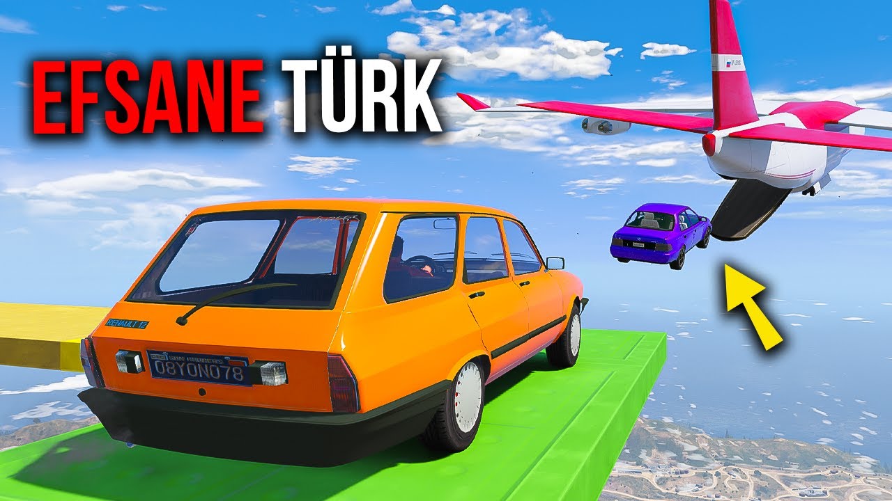 Мы на Трассе Прыжка на Самолете с Легендарными Турецкими Автомобилями - GTA 5