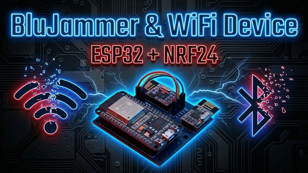 esp32 Bluejammer & wifi Device | ESP32 + nRF24 #Diywifijammer ||TechNP ||