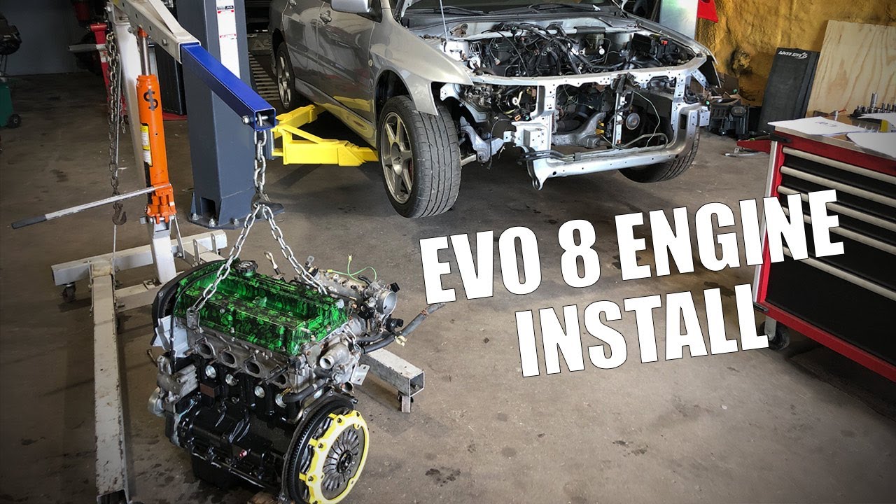 RUSTY EVO BUILD #9 // NEW 4G63 Engine is Installed