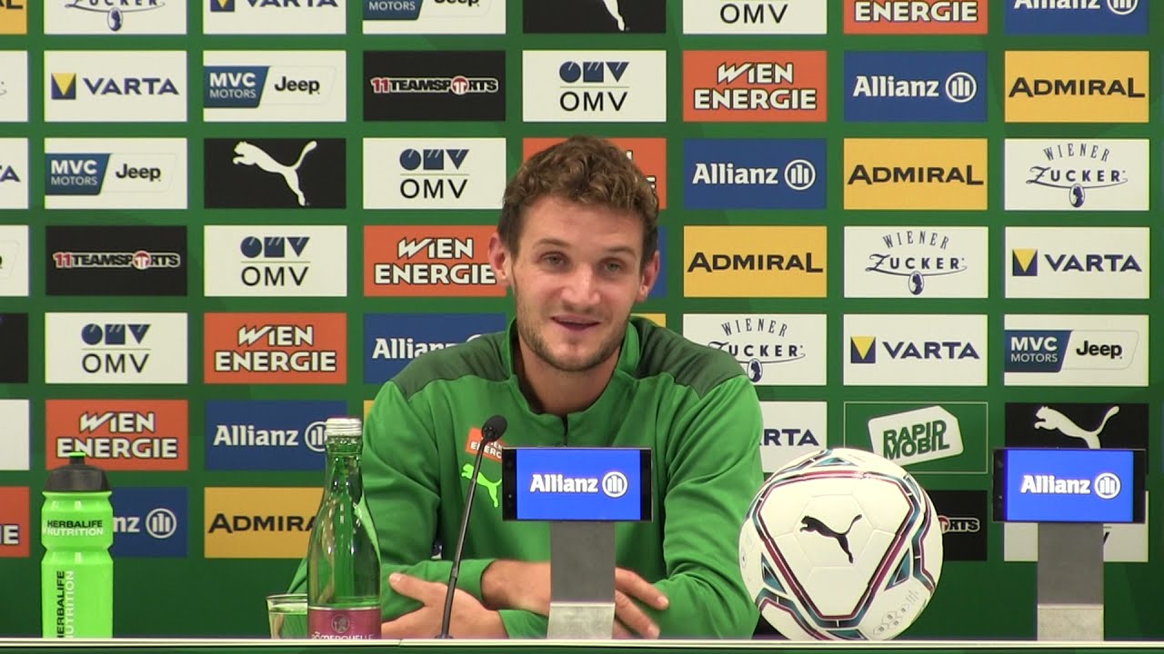 Maxi Hofmann (Rapid Wien) - die Pressekonferenz nach dem Spiel gegen FC Zorya Luhansk