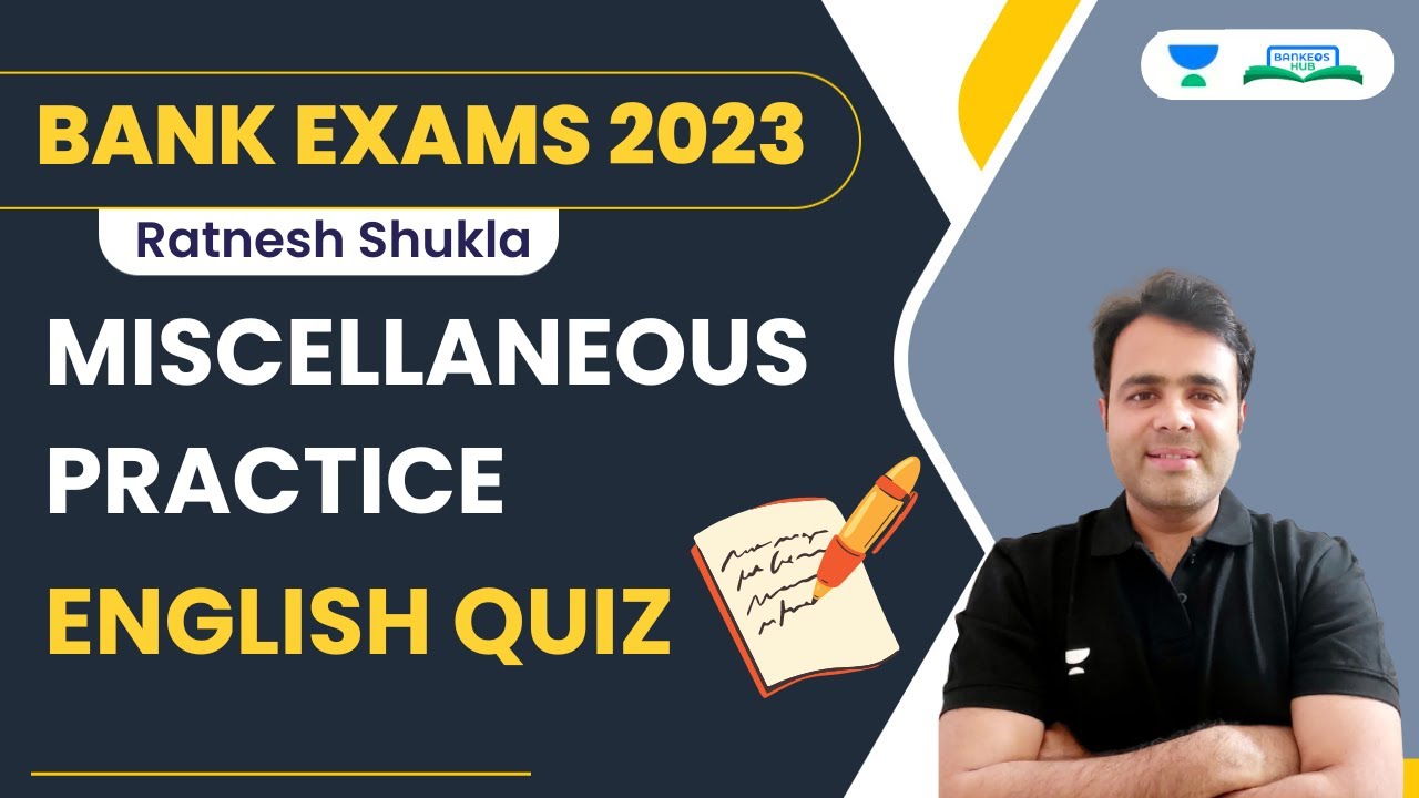 Miscellaneous Practice | English Quiz | Bank Exams 2023 | Ratnesh Shukla