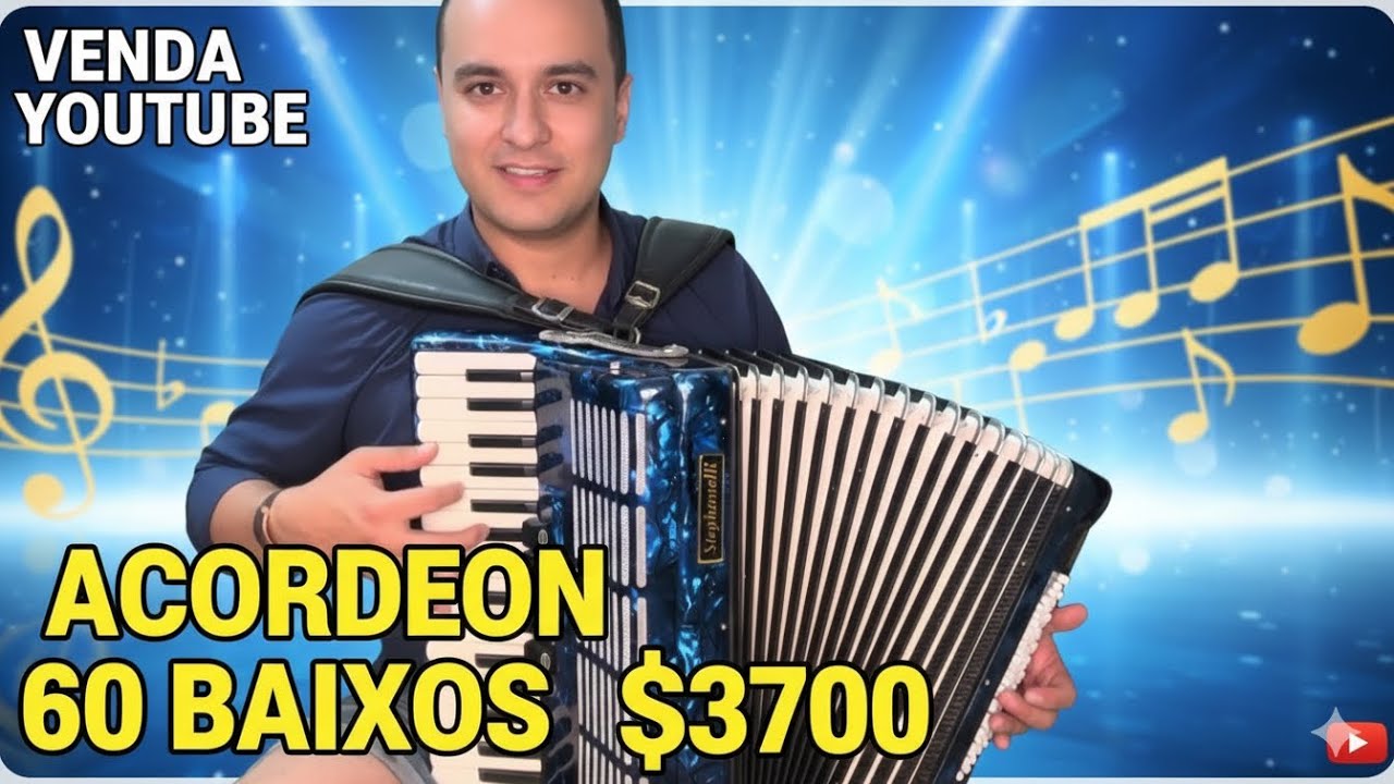 (Vendido ) Acordeon Sthepanelli 72 Baixos / Semi a nova Promoção 
