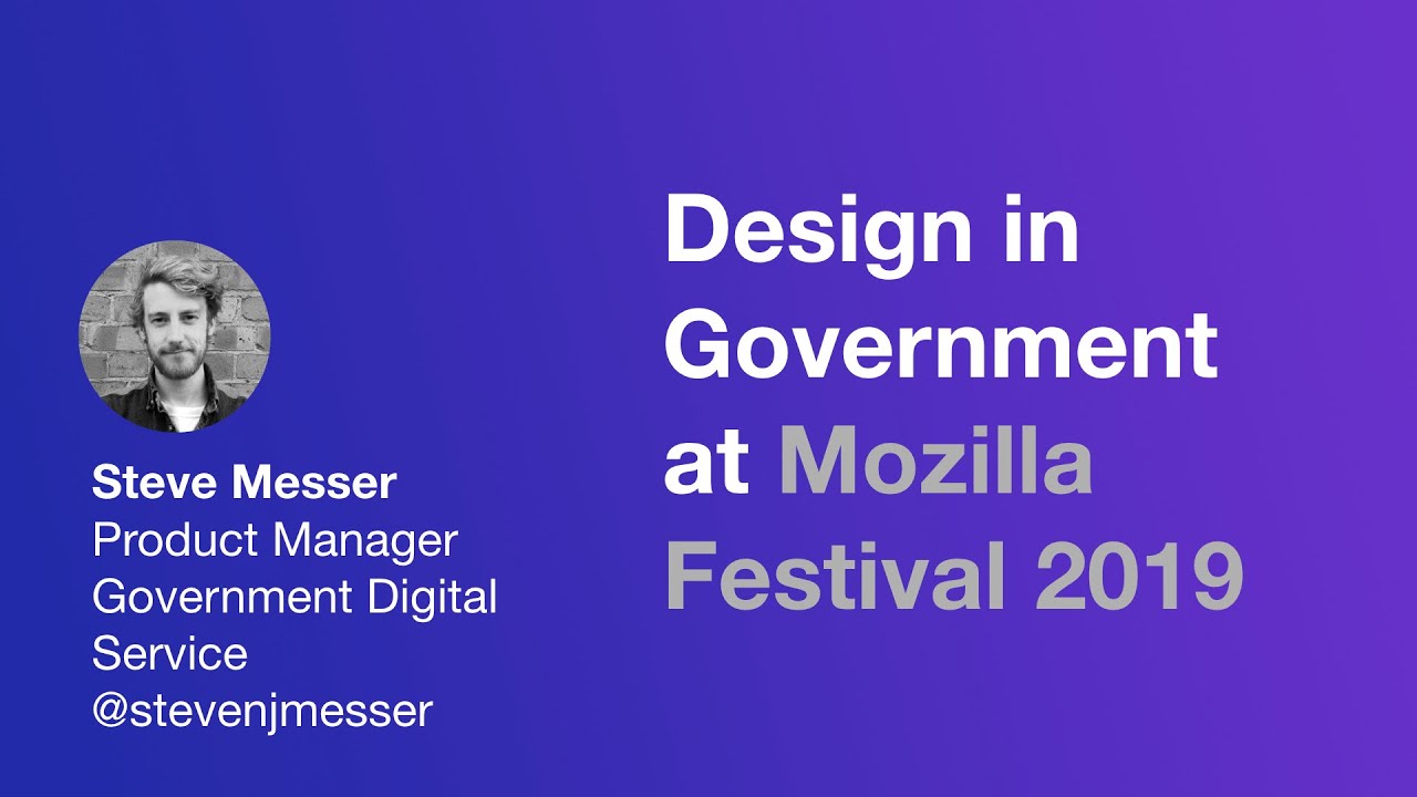 2019 in 1989: Steve Messer at Mozilla Festival 2019