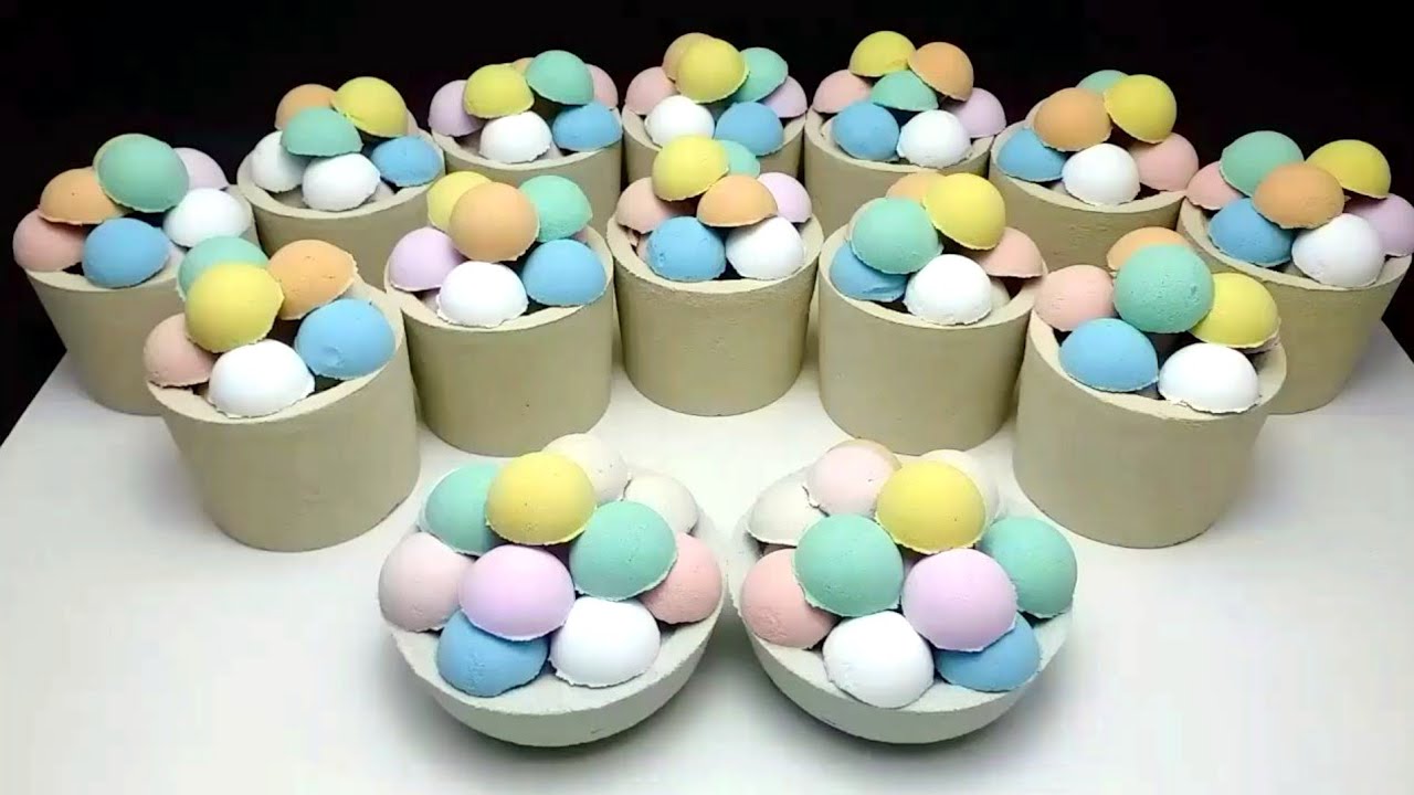 Colored Baking soda ASMR | satisfying shapes