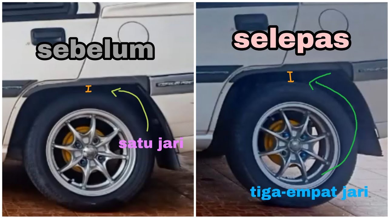 Cara Mudah Tukar Getah Coil Spring Untuk Tambah Tinggi Bahagian Belakang Kereta Iswara Saga