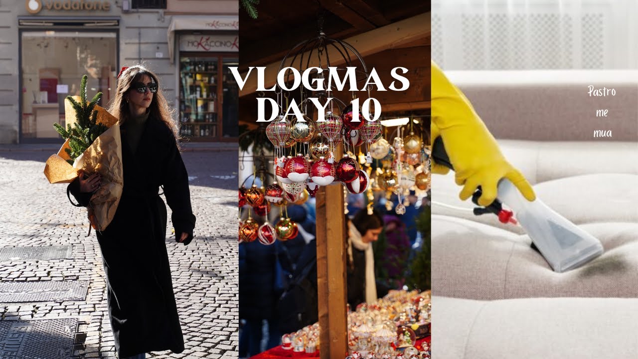 Vlogmas day 10: Takim i gabuar & prova ime e parë me makinën e larjes së divanit!
