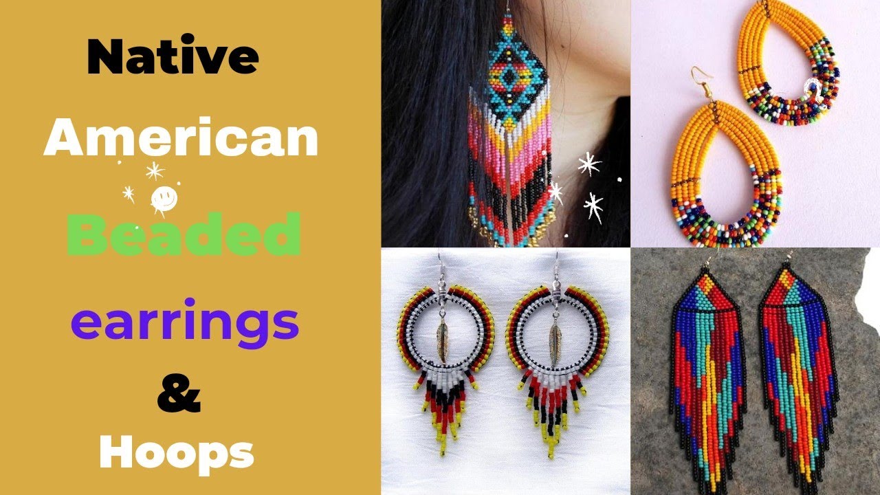native American beaded earrings & hoops!!#nativeamerican earrings #nativeamerican #fashionzipper