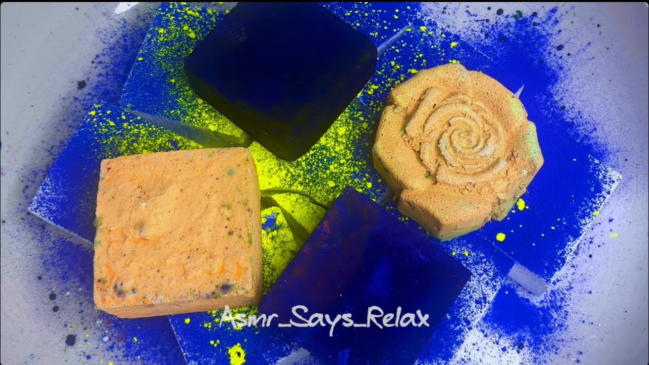 ASMR | @AquariusDustASMR Onyx Gym Chalk, Pigments, Reforms And Dyed Chalk