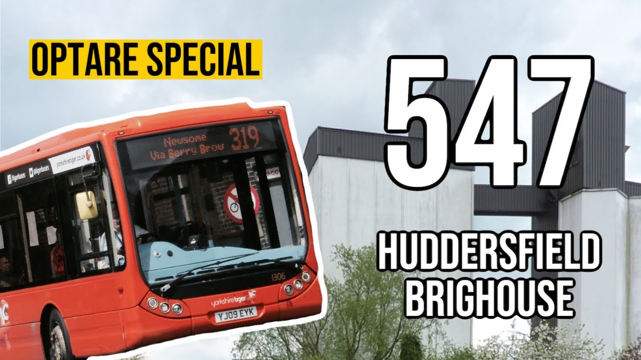 547 Huddersfield to Brighouse OPTARE TEMPO (Cab Cam) 🚌🚌