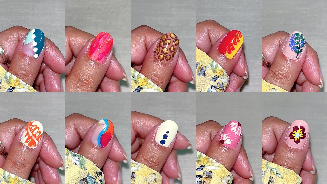 Top 10 Easy nail art designs with household items | New nail art 2026 for beginners