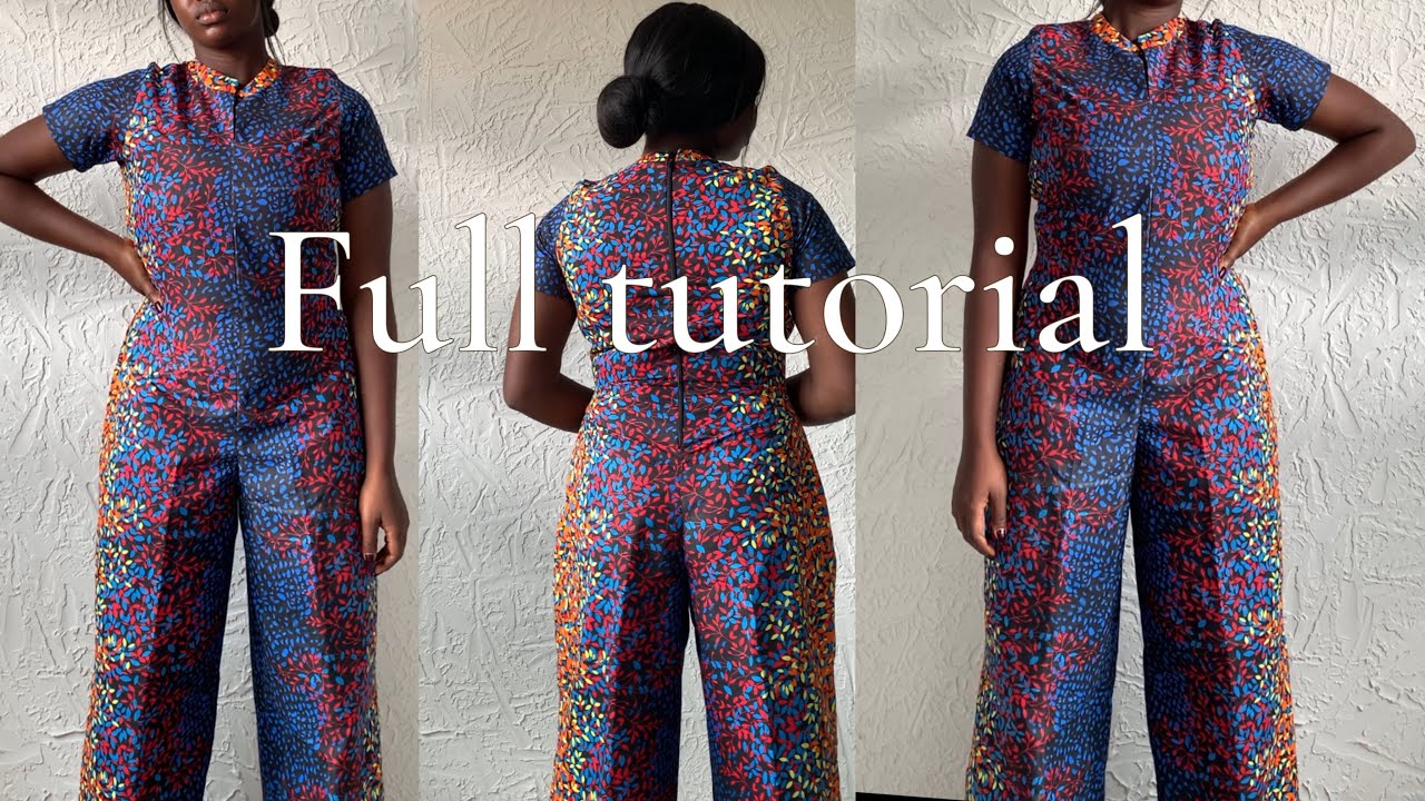 How to cut and sew a wide leg romper jumpsuit (perfect crotch fit)