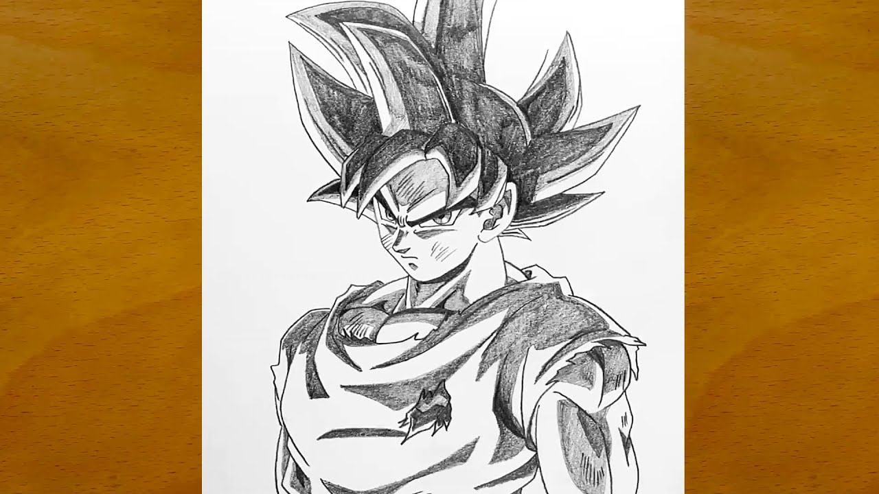 How to Draw Goku Ultra Instinct || Dragon Ball Drawing Tutorial || Easy Anime Art