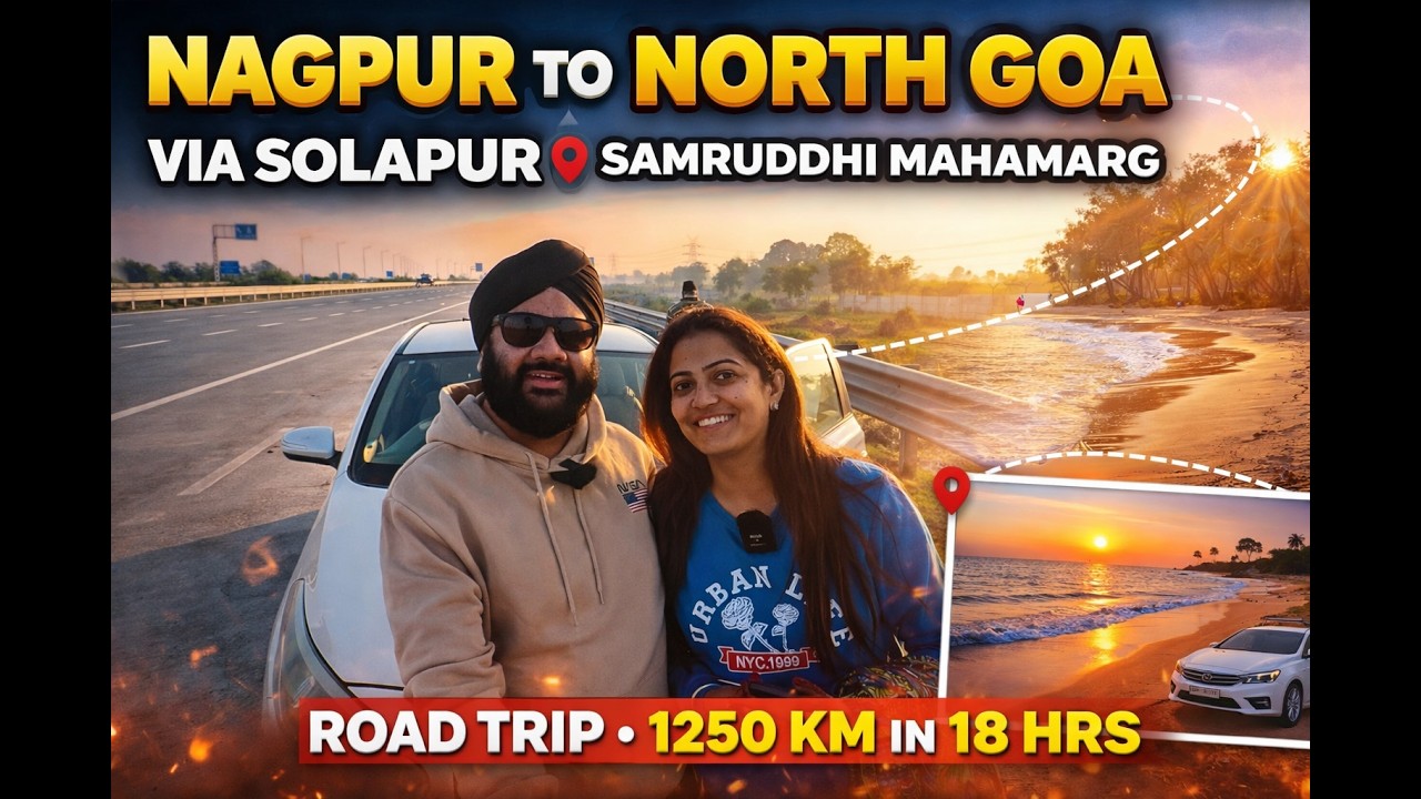 Nagpur to Goa by Road Trip 2023 | Samruddhi Mahamarg | 1250 KM in 18 Hrs.