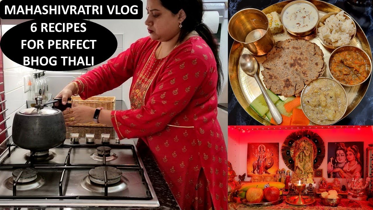 Maha Shivratri Vlog | No Onion No Garlic Vrat Bhog Thali in 60 Mins | 6 Easy Falahari Recipes