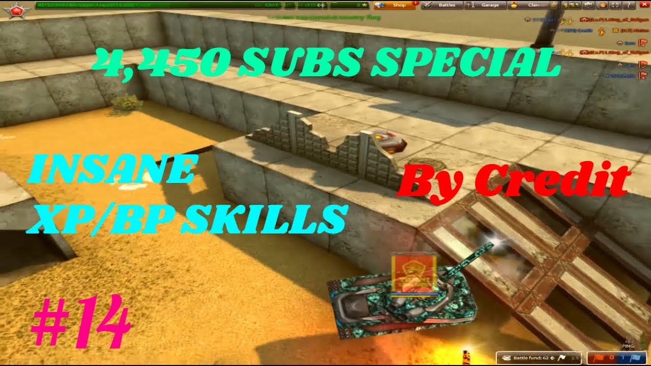 TANKI ONLINE SPECIAL VIDEO FOR 4,450 SUBSCRIBERS! XP/BP INSANE Skills #14