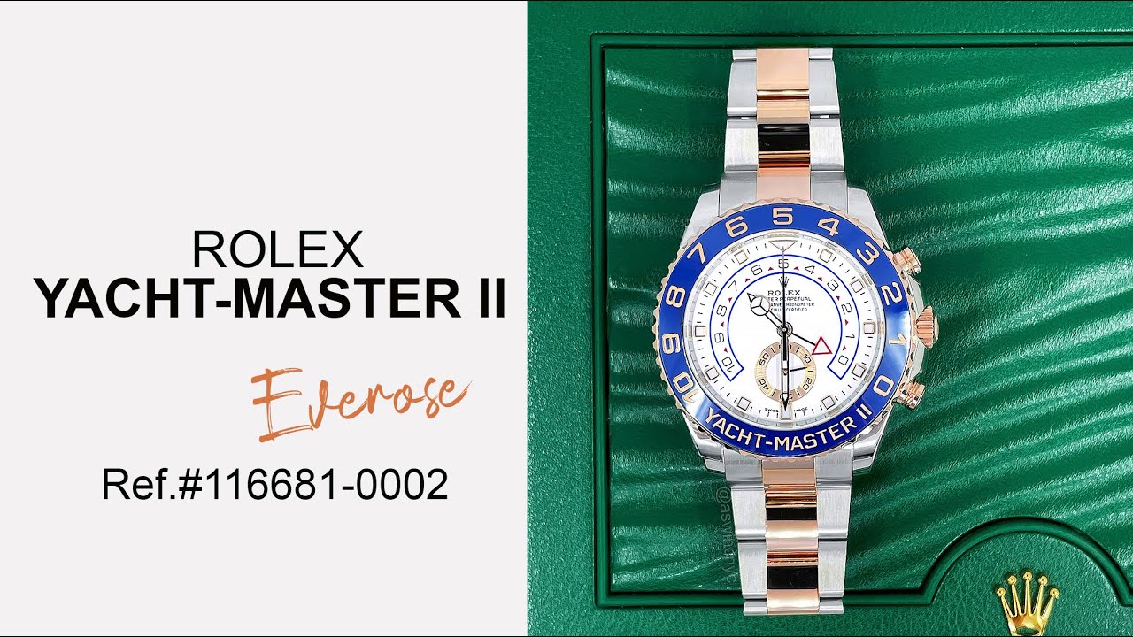 Rolex Yacht Master II, Stainless Steel and 18k Everose Gold, 44mm, Ref#116681-0002