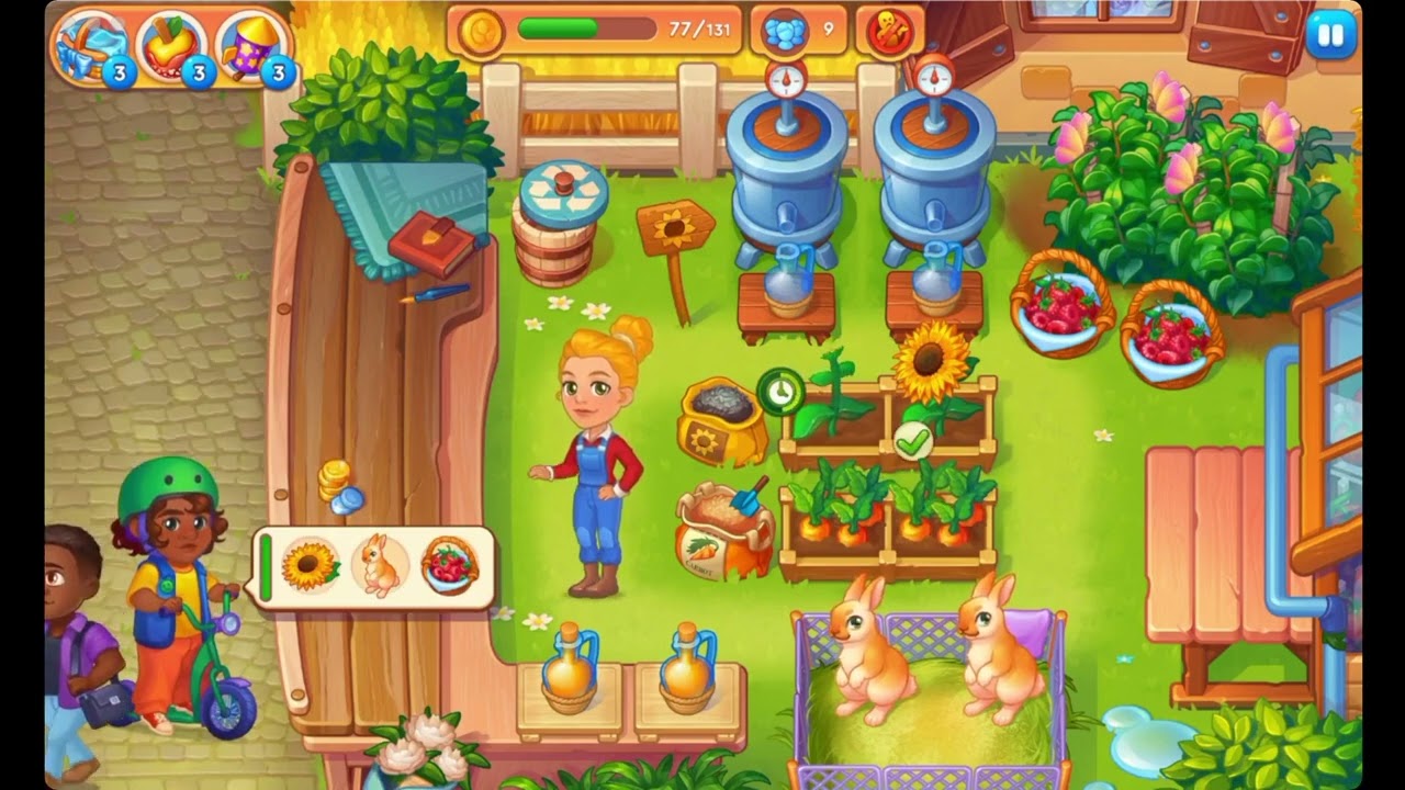 Farming Fever Cooking Games - Level 55 🍎🌻🫐 - No Boosters - FULL STORY - CaroGamesNL