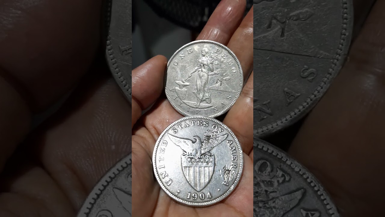 Uspi 1 peso 1903P 1904s with chopmark