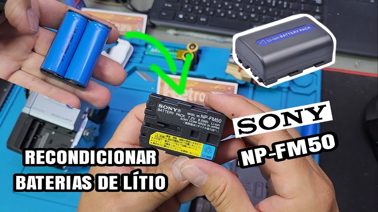 Recondicionar Pack Baterias de lítio - Câmeras Sony - Handycam NP-FM50 Infolithium