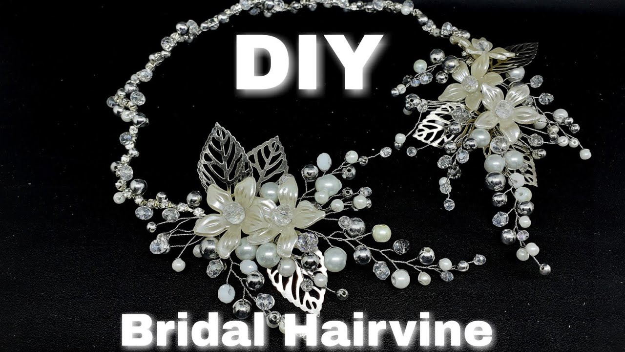 DIY | Tutorial how to make a wedding hairvine / headpiece | cara membuat headpiece
