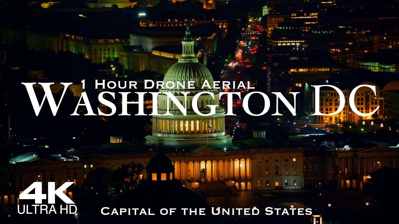 [4K] WASHINGTON D.C. 2026 🇺🇸 1 Hour Drone Aerial Film Capital of the United States of America USA