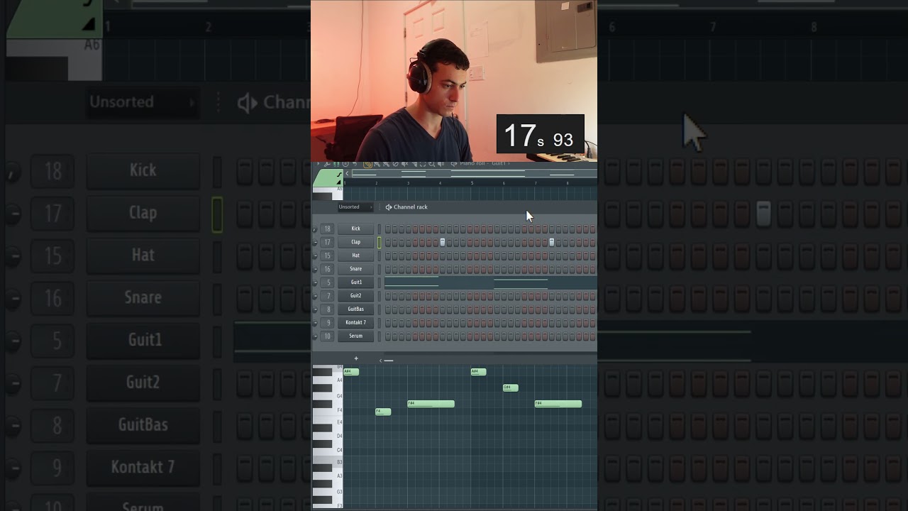 Making a Chill Guitar Type Beat in 32 Seconds