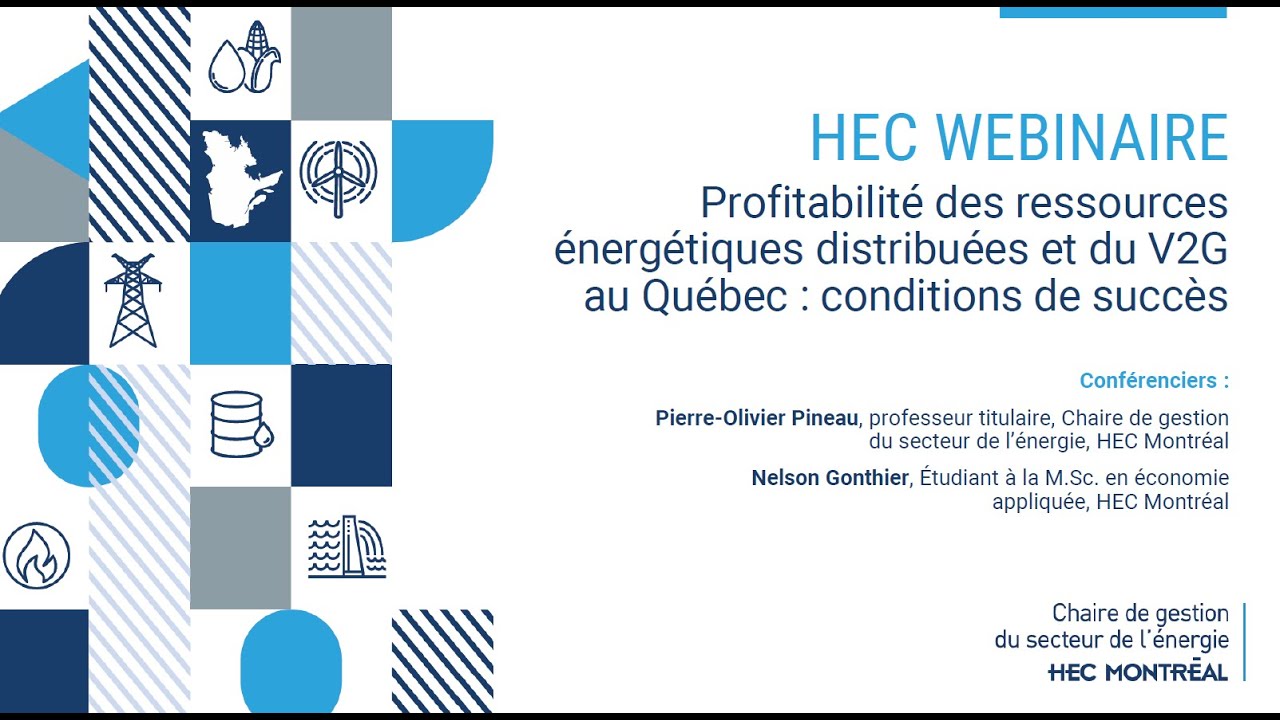 Profitabilité des ressources énergétiques distribuées et du V2G au Québec : conditions de succès