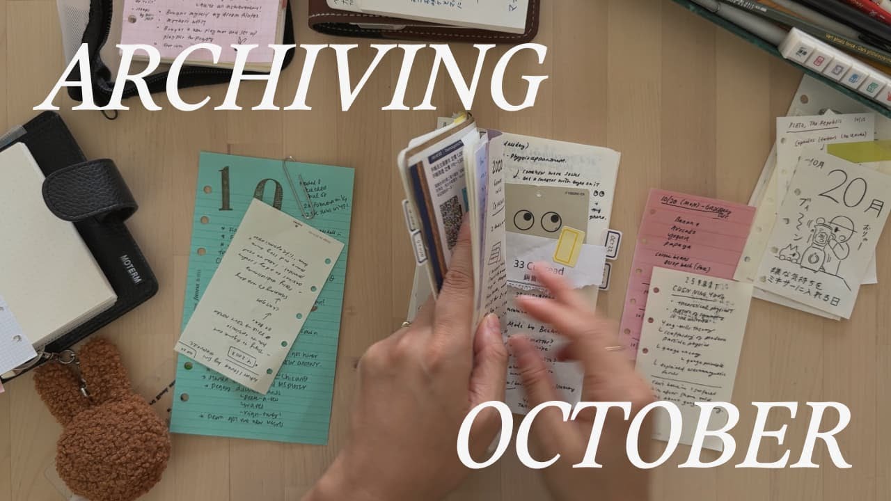 архивирую свои октябрьские вставки и размышления в filofax 🍁🍂