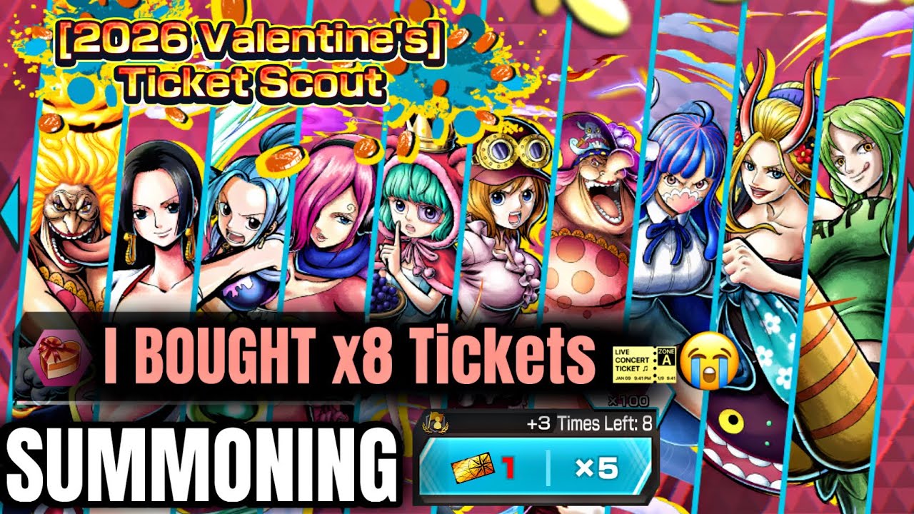 I Summoned on Big Mom Valentine’s Day Banner with tickets | One Piece Bounty Rush 