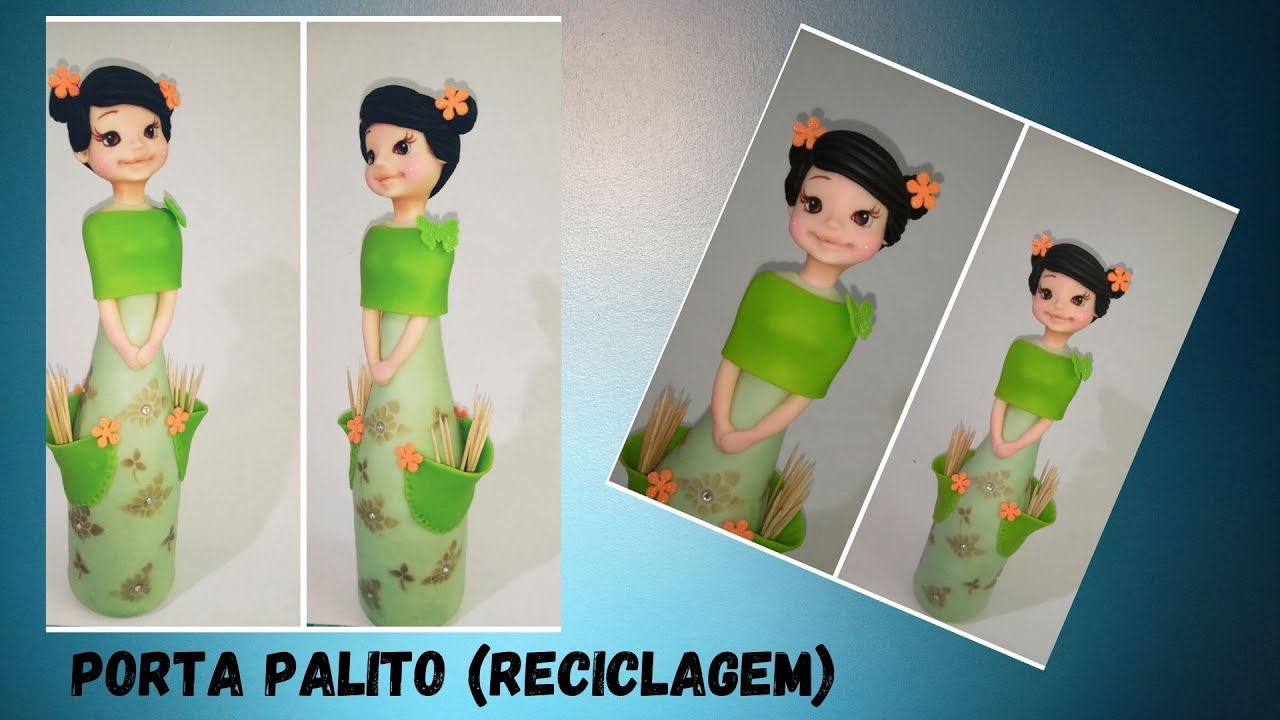 Porta Paliteiro Charmoso ( Reciclagem de Garrafa de vidro)
