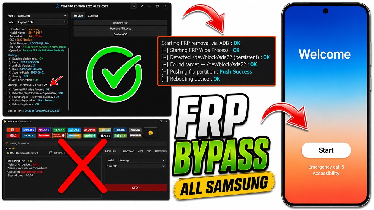 Samsung FRP Bypass |Android 15/16/17 2026 🔥 | 100% Working | ADB Faild Fix / Latest Security ✅