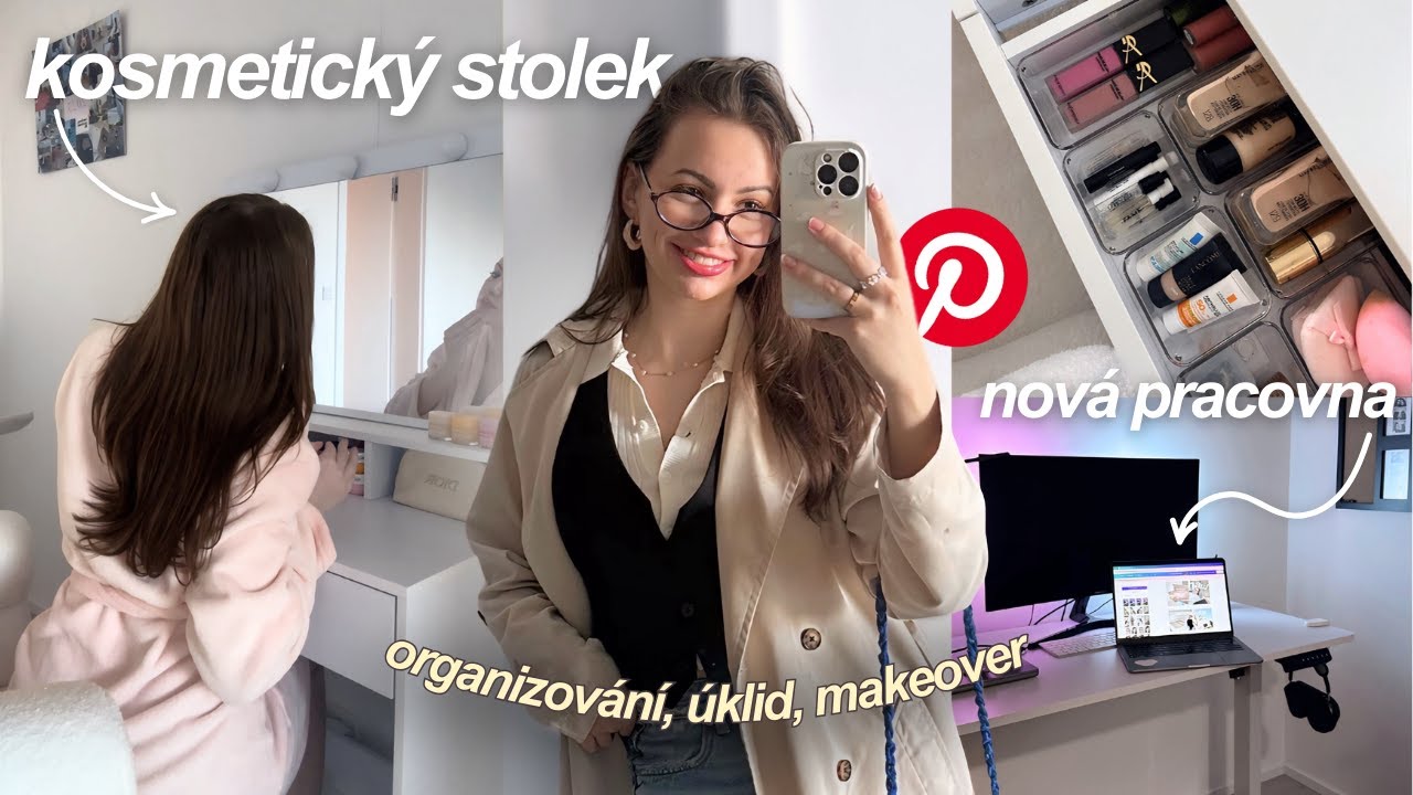 ORGANIZACE BYTU // můj nový make-up stolek a pracovna