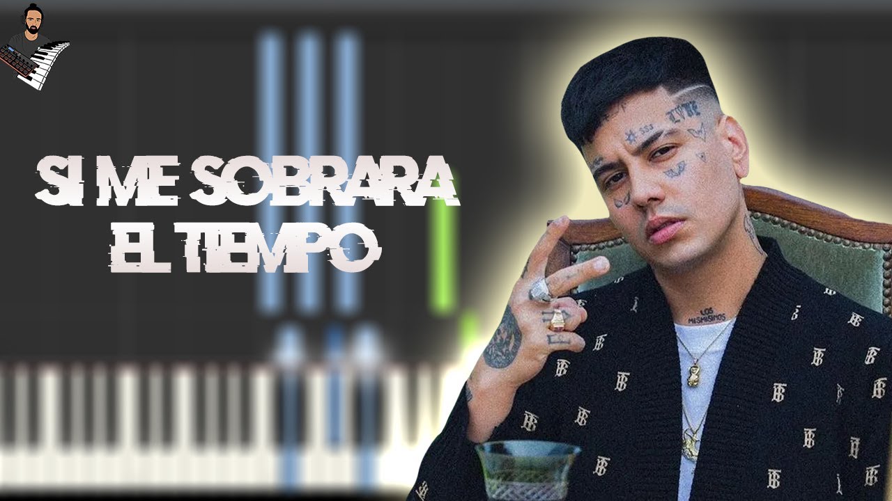Duki - Si me sobrara el Tiempo | Instrumental Piano Tutorial / Partitura / Karaoke / MIDI