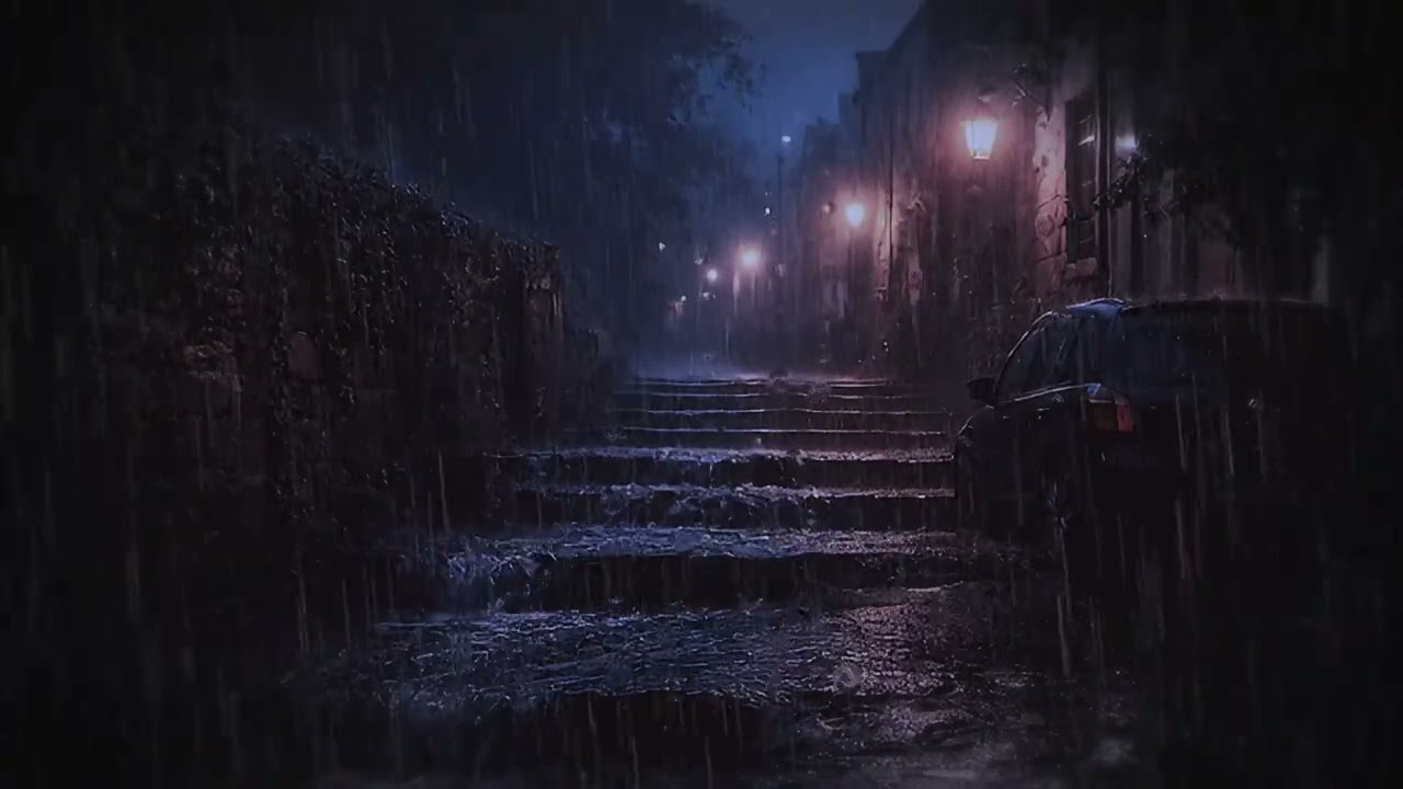 Stop Overthinking. Heavy Rain on Car Roof (8 Hours).