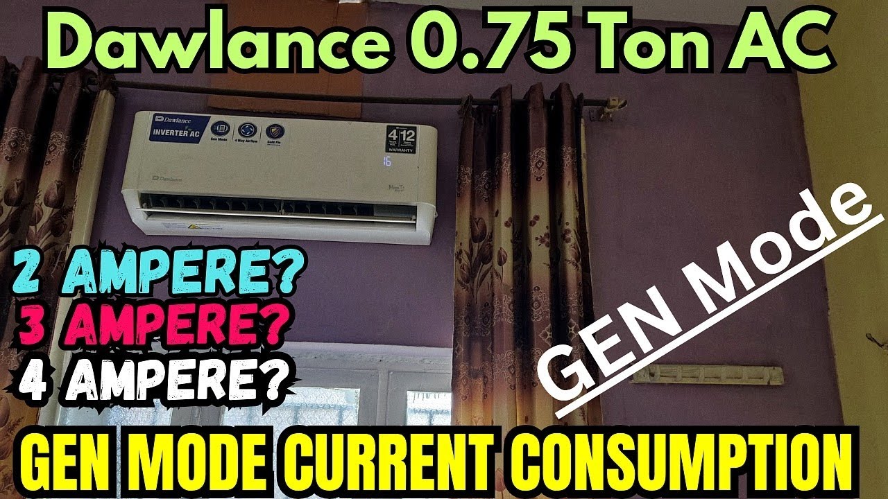 Current Consumption in Gen Mode Dawlance Mega T+ inverter 0.75 Ton AC