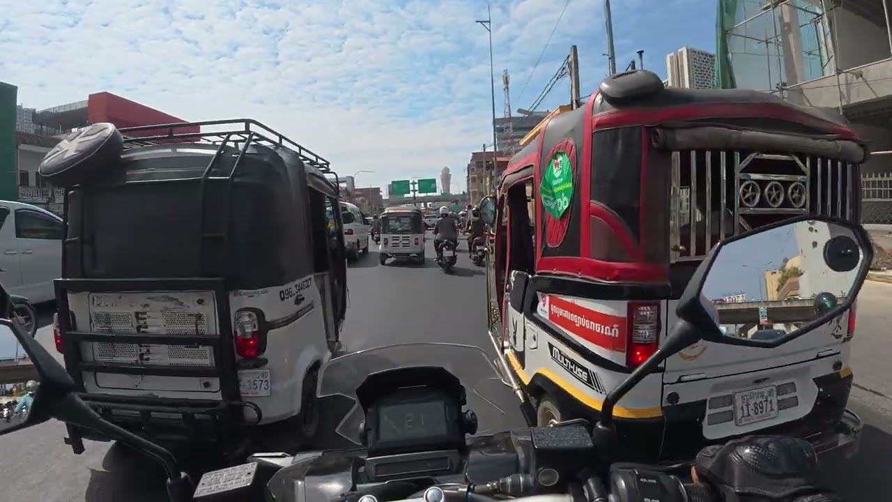 Phnom Penh Ride ASMR | Ep 028 | Heavy Traffic Morning | 4K