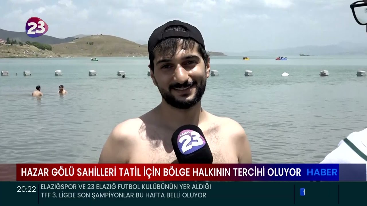 HAZAR GÖLÜ SAHİLLERİ TATİL İÇİN BÖLGE HALKININ TERCİHİ OLUYOR