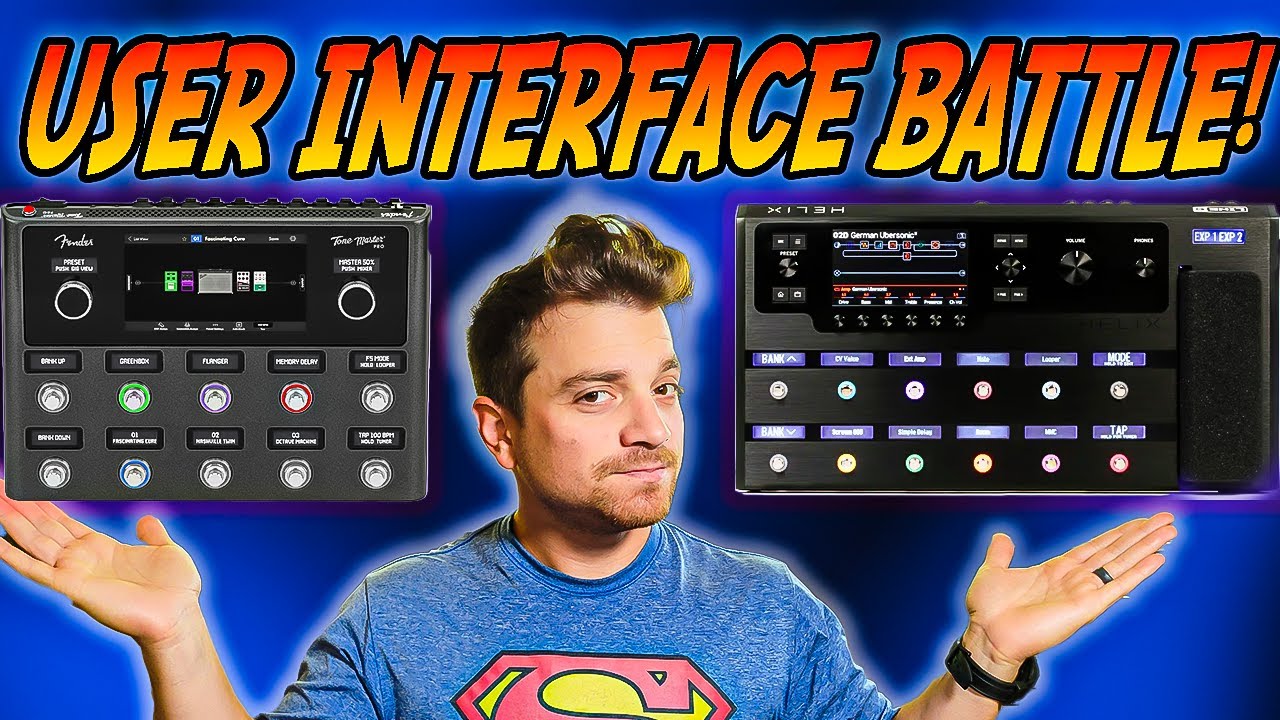 Fender Tonemaster Pro vs Line 6 Helix User Interface