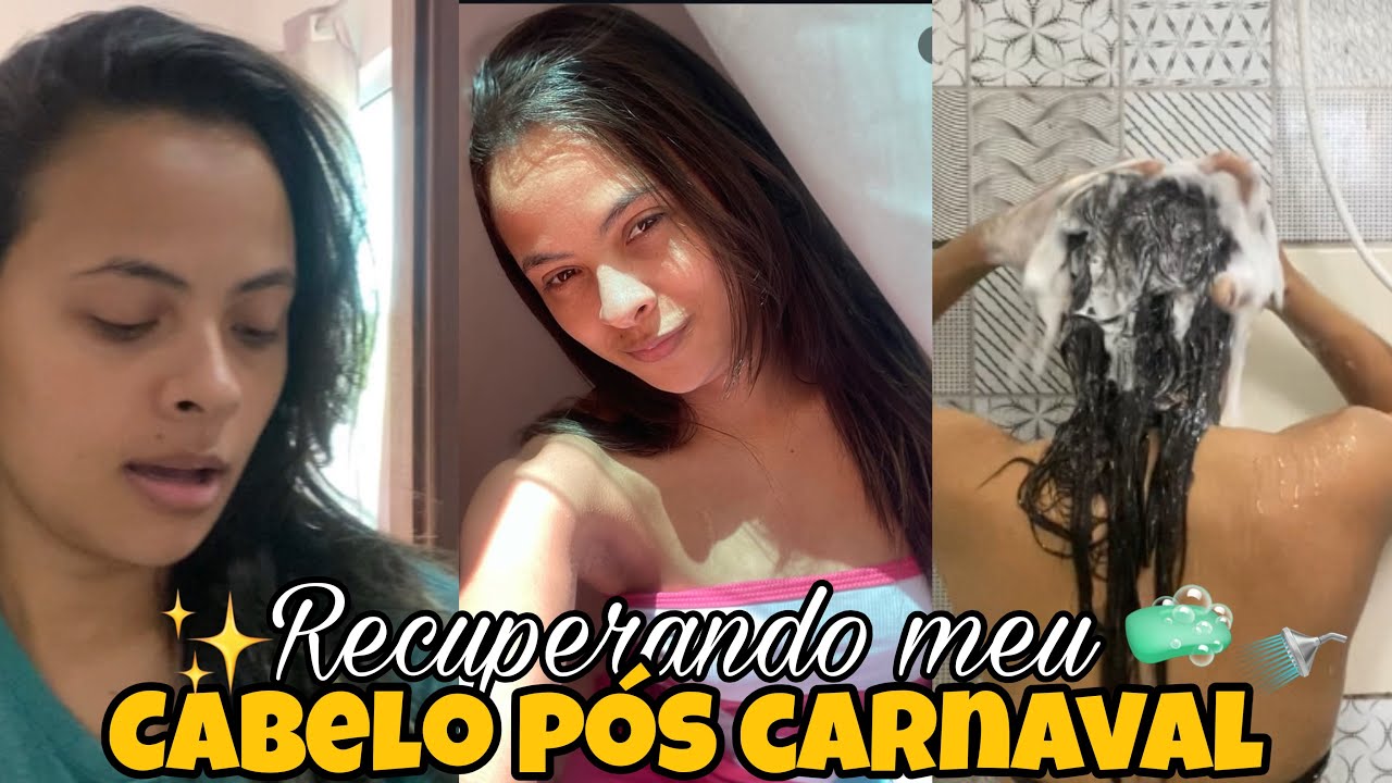 RECUPERANDO MEU CABELO PÓS CARNAVAL 🧼🚿🥰