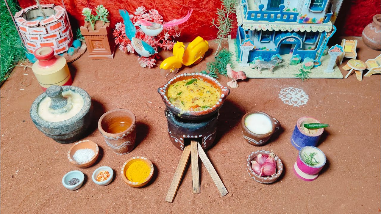 Mini Mor Kuzhambu in Clay Pot | Miniature Village Cooking 🐝✨