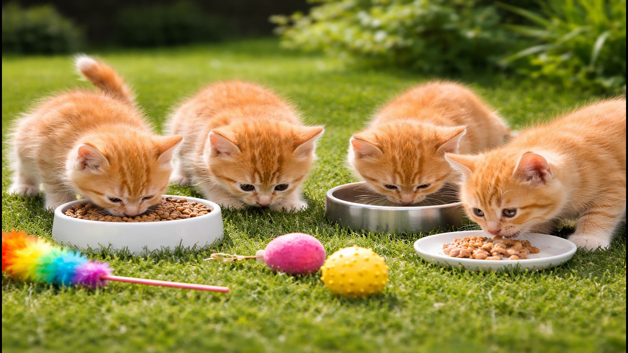 🌿🐱 Sweet Baby Kittens Rolling & Playing Outdoors | Relaxing Cat Video | Cute Cat Moments
