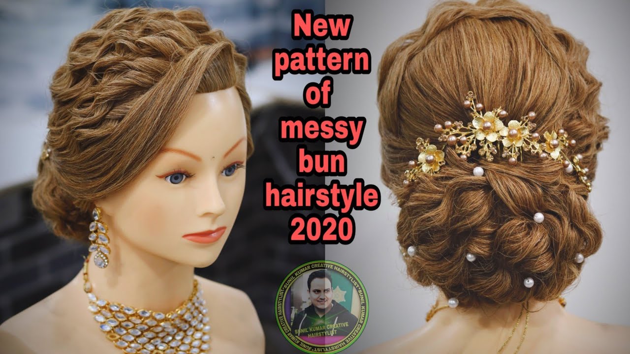 New back low messy bun hairstyle/messy bun hairstyle /Nessy bun hairstyle for wedding