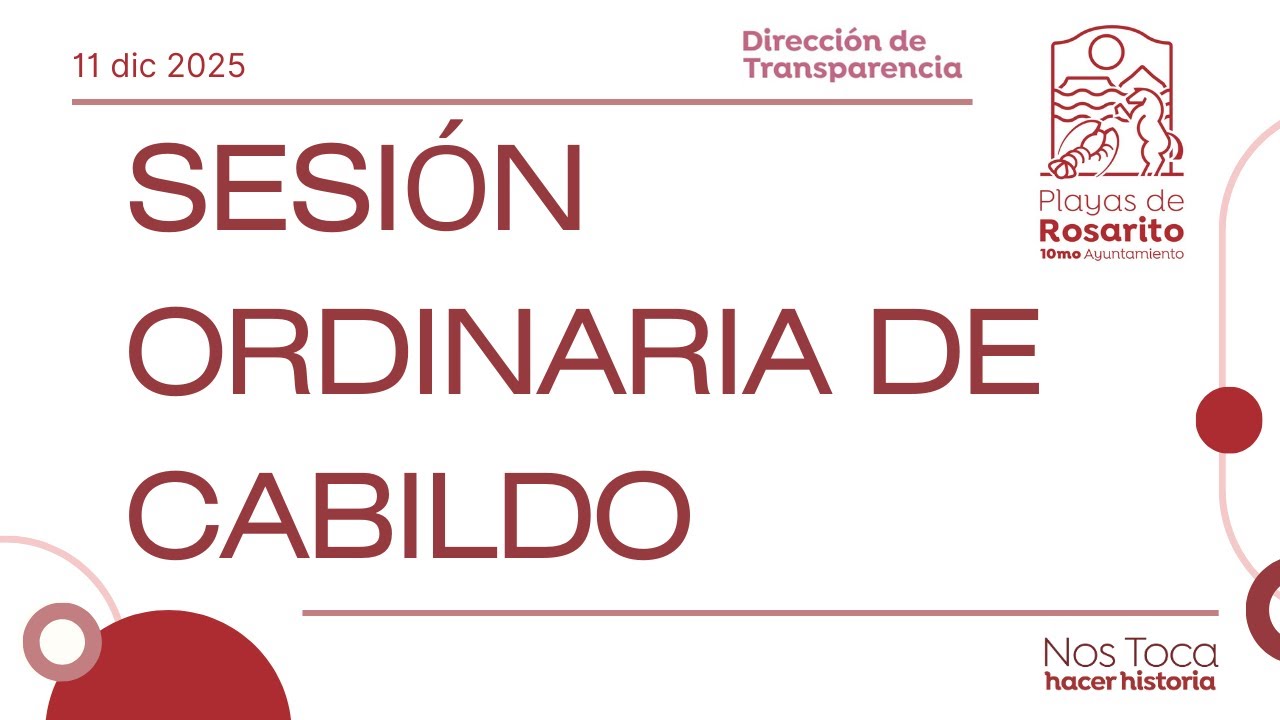 Sesión Ordinaria de Cabildo - 11 dic 2025