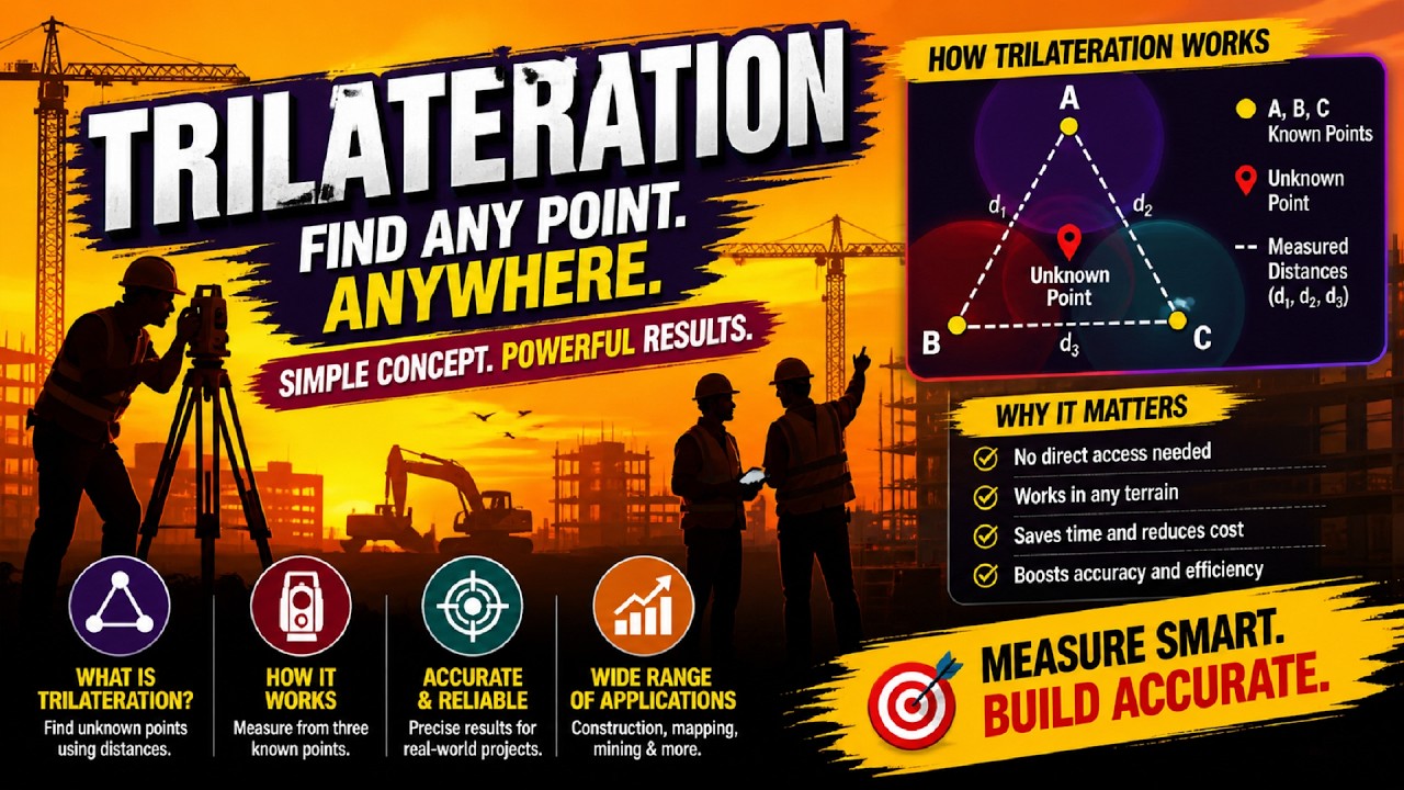 What is Trilateration technique in surveying? // Trilateration surveying //