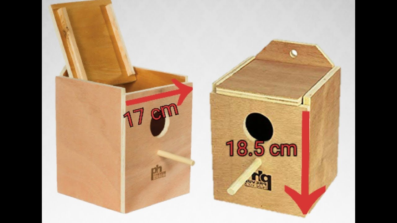 The size and the installation of Budgie's nest box 
قياسات عش طائر الحب