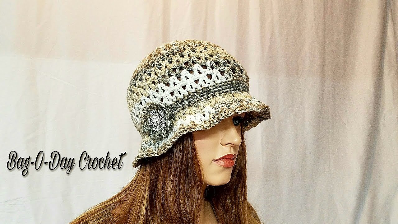 How To Crochet a Cloche hat | The Irish Rose Cloche Flapper Style | Bag o day Crochet Tutorial #471