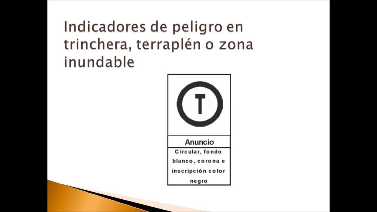 Indicadores de peligro en trinchera o terrapl&eacute;n - Se&ntilde;ales ferroviarias - Sector Ferroviario